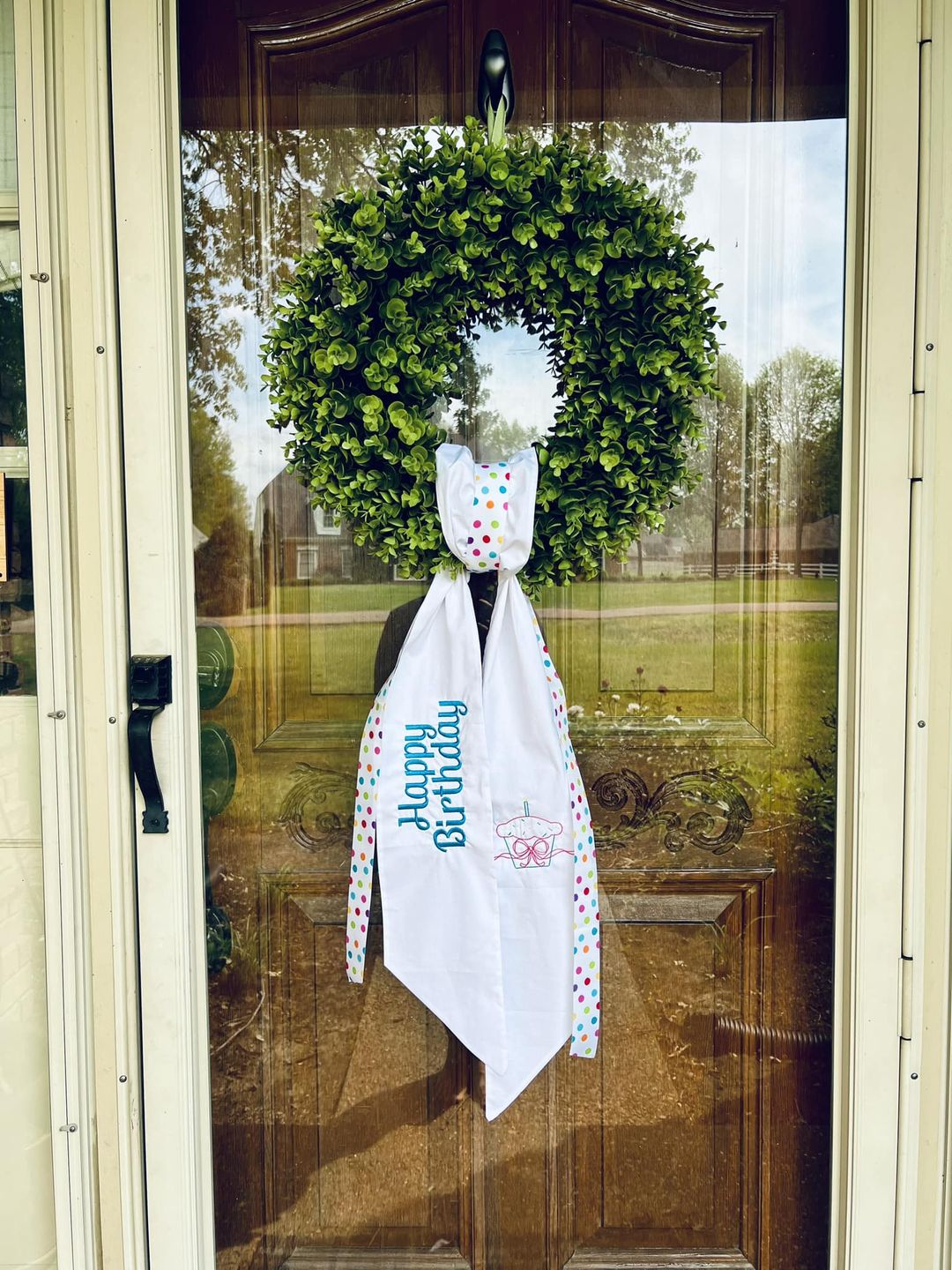 Wreath Sash With ribbon