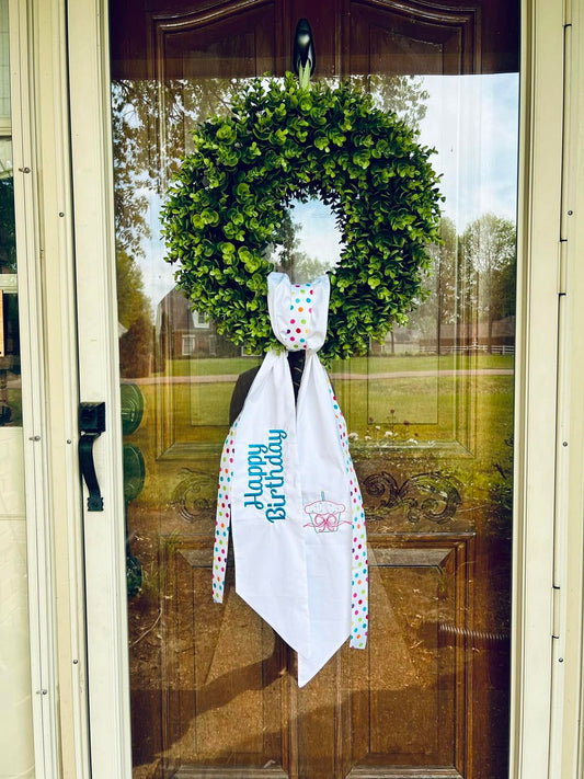 Wreath Sash With ribbon